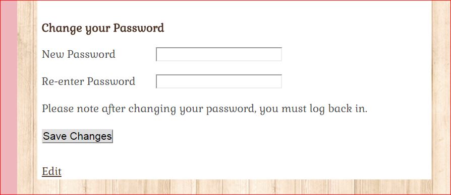 change password