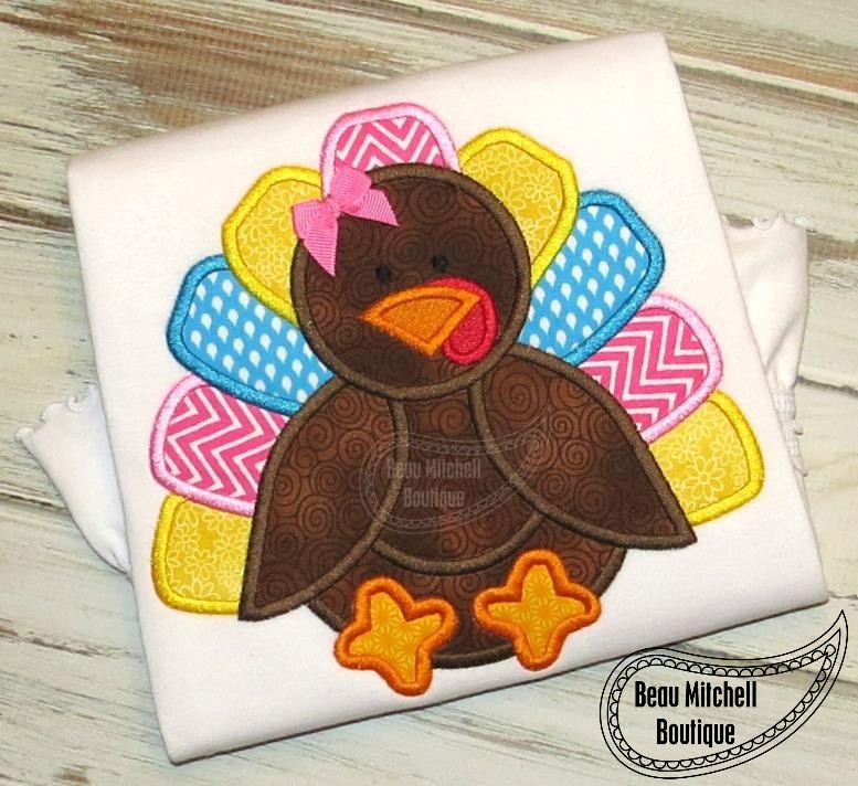 Turkey-Nerd Turkey applique