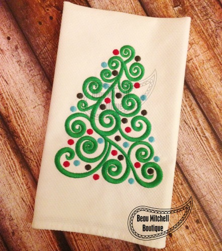 New Swirl Tree embroidery design