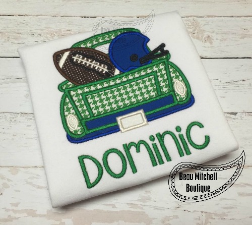 Football truck applique