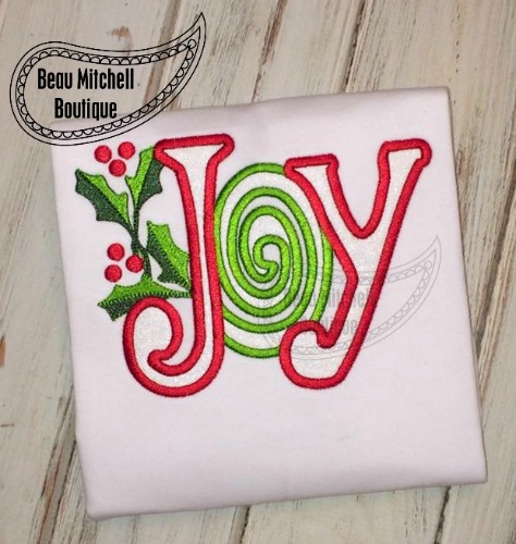 Joy applique