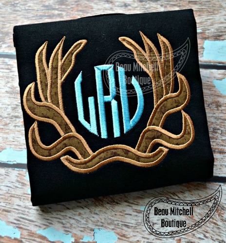 Antler Monogram applique