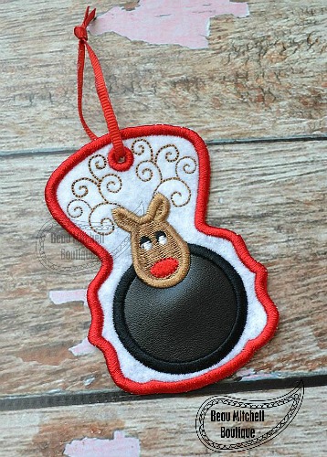 Reindeer Ornament -In the hoop
