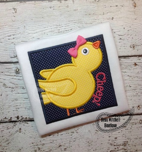 Easter Chick Square applique