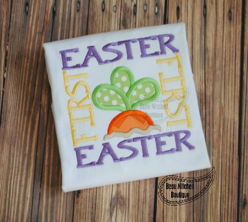 First Easter Carrot applique