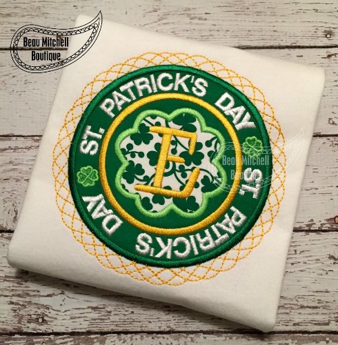 St. Patrick’s day circle applique