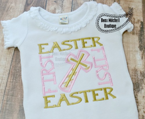 First Easter Cross applique