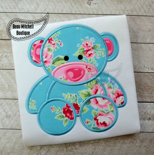 Teddy the bear applique