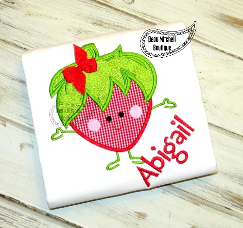 Mr. Strawberry applique