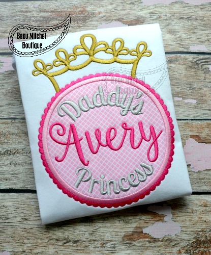 Princess Monogram applique