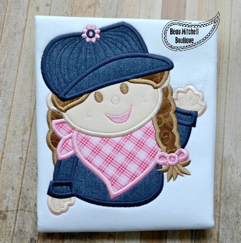 Engineer girl applique