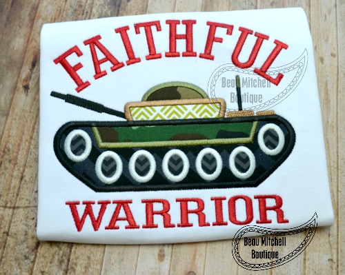 Faithful warrior applique