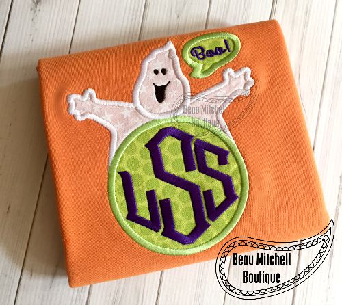 Ghost monogram applique