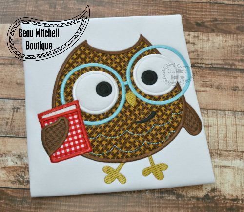 School Owl applique