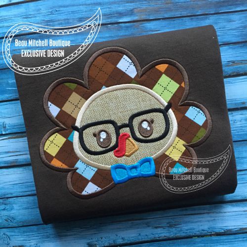 Nerdy Turkey applique