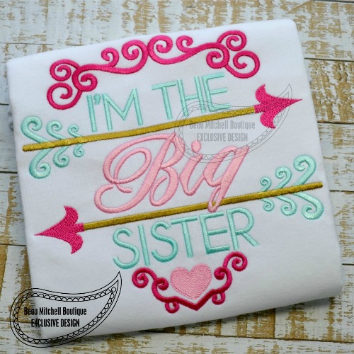 Big Sister arrow- BMB EXCLUSIVE embroidery design