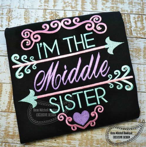 Middle Sister arrow- BMB EXCLUSIVE embroidery design