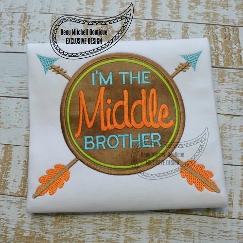Middle Brother arrow applique