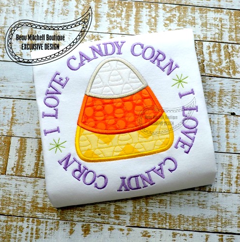 Love Candy Corn applique