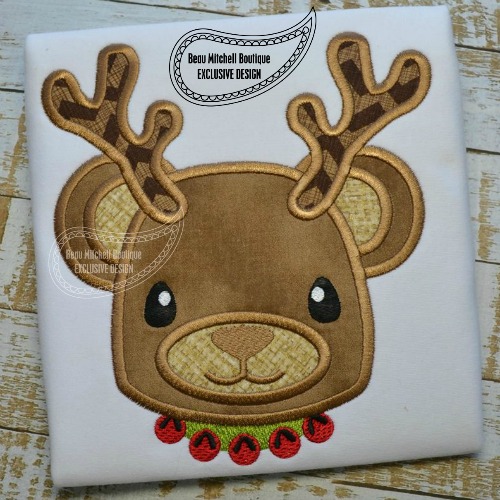 Reindeer bear applique