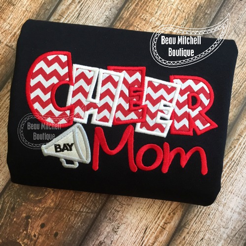 Cheer Mom with megaphone