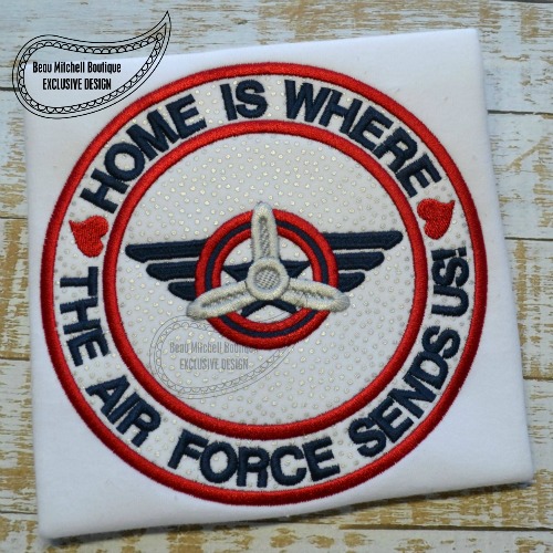 Home is where the Air Force sends us applique