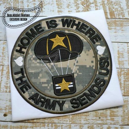 Home is where the Army sends us applique