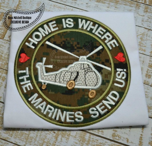 Home is where the Marines send us applique