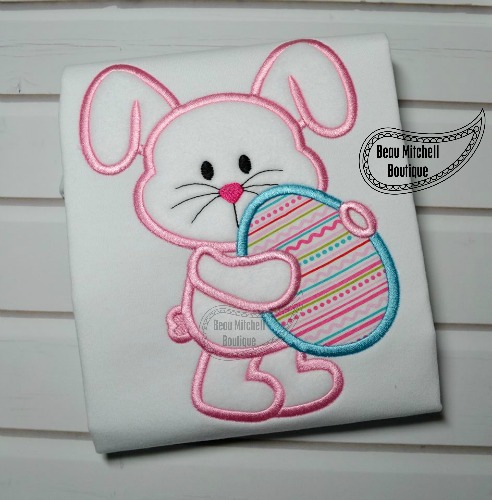 Easter bunny egg applique