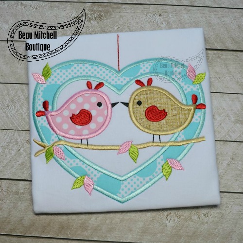 Love birds applique