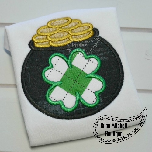 Pot of gold applique