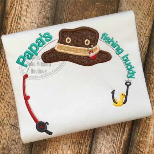 Papa’s Fishing buddy applique