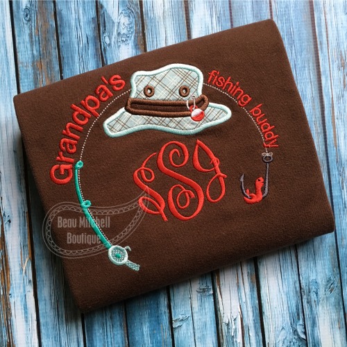 Grandpa’s fishing buddy applique