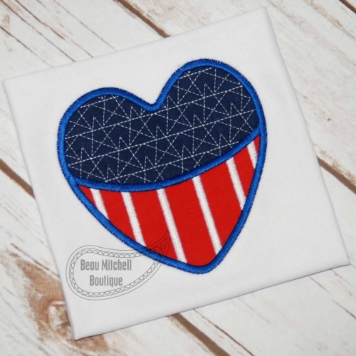 Heart Flag applique