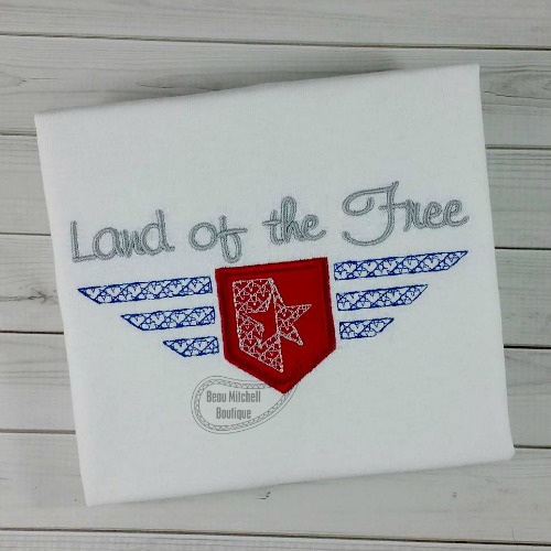 Land of the Free applique