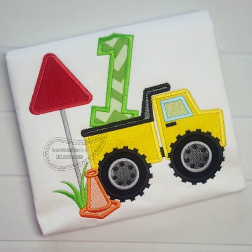 Construction number 1 Dump truck applique