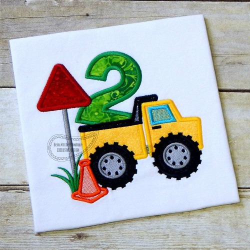 Construction number 2 Dump truck applique