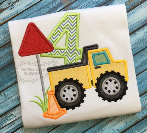 Construction number 4 Dump truck applique