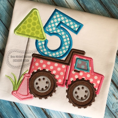 Construction number 5 Dump truck applique