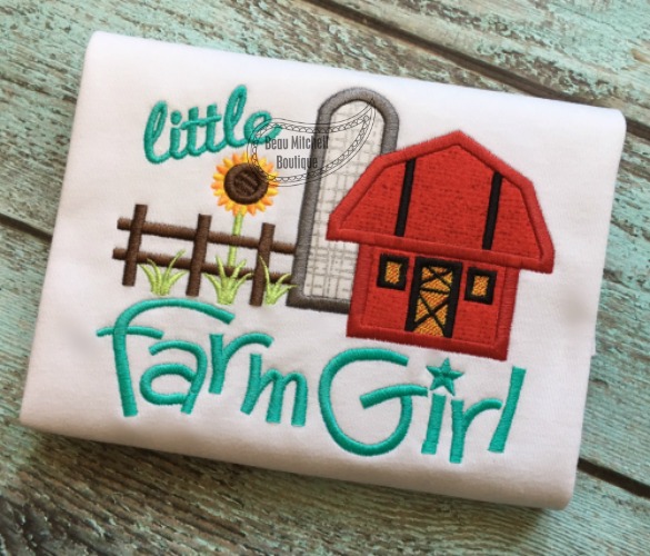 Little Farm Girl applique