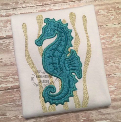 Seahorse grass applique