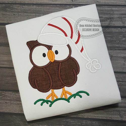 Christmas Owl applique