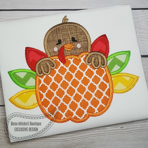 Pumpkin Turkey applique