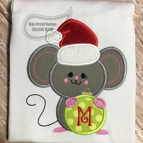 Christmas Mouse applique