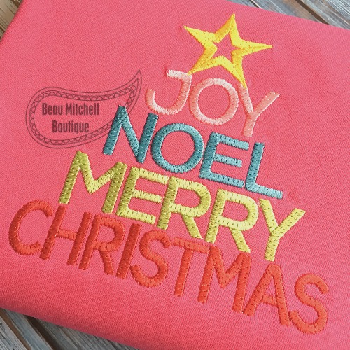 Joy Noel Merry Christmas tree