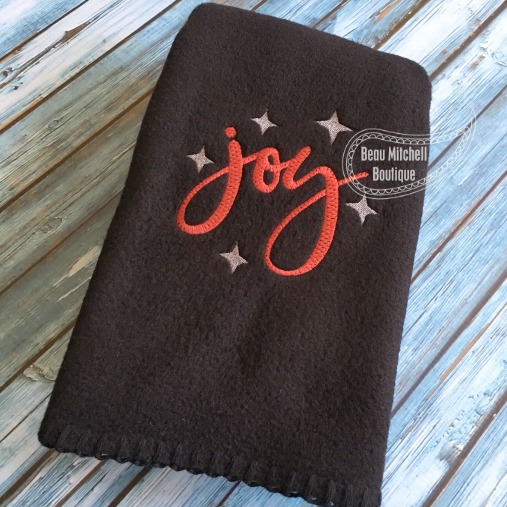 Joy embroidery design