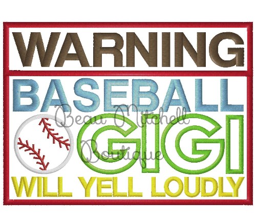 Warning baseball GIGI
