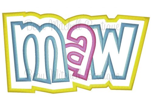 Maw double applique embroidery design