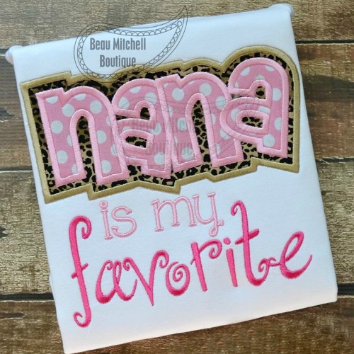 Nana Double Applique Embroidery Design