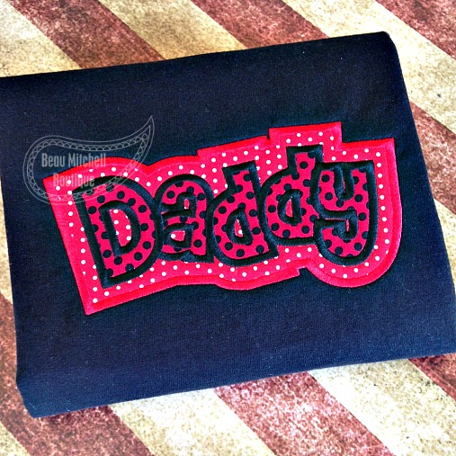 Daddy double applique